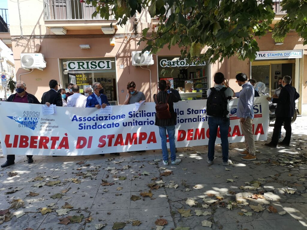 Giornalisti siciliani in protesta