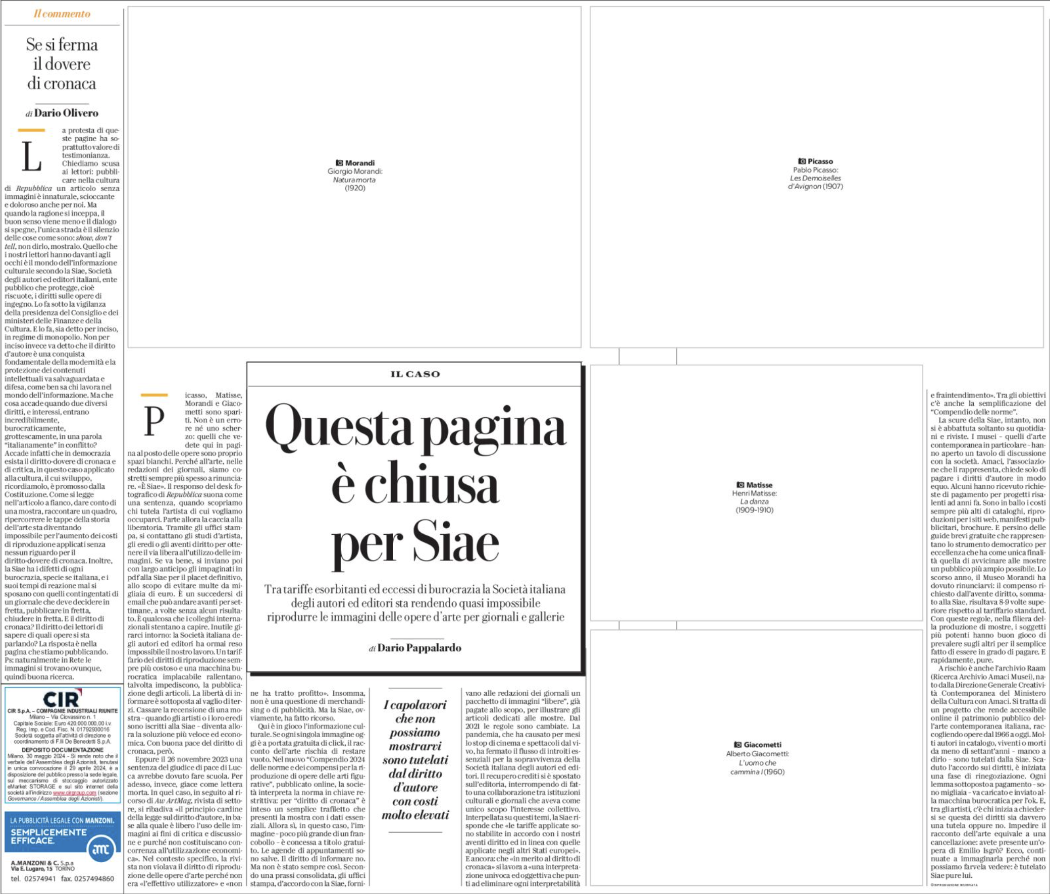 La Repubblica_Questa pagina è chiusa per SIAE