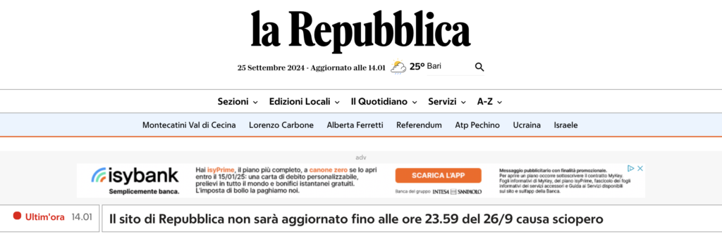 Repubblica sciopero